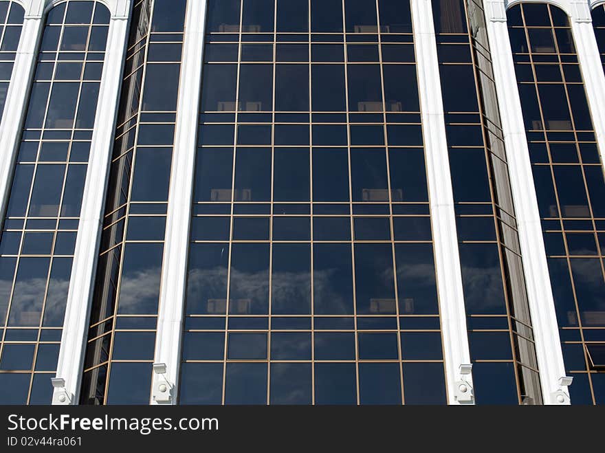 Wall of windows, tall building