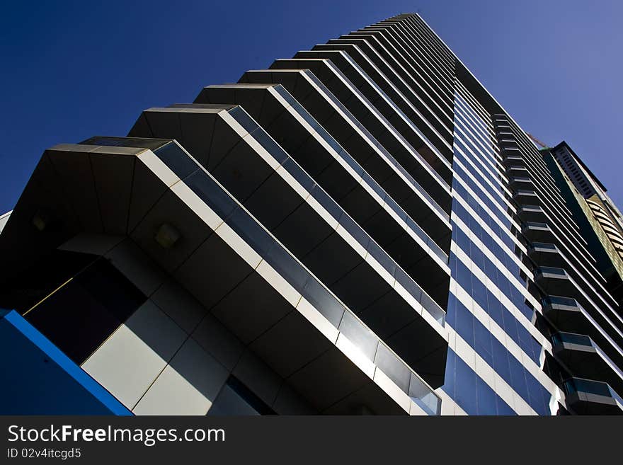 Side view of modern building. Side view of modern building