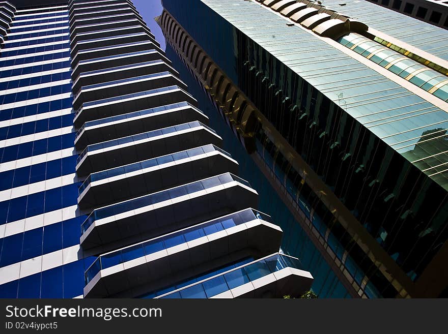 Side view of modern building. Side view of modern building