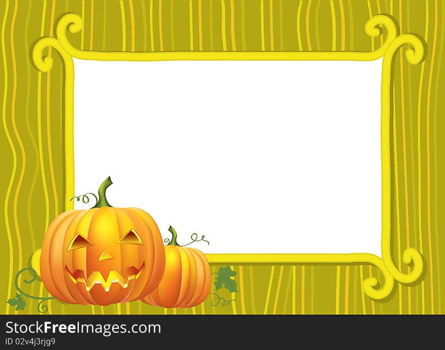 Halloween Postcard.Vector