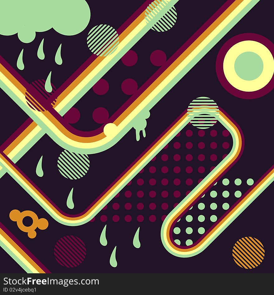 Cool  retro abstract background. Vector. Cool  retro abstract background. Vector