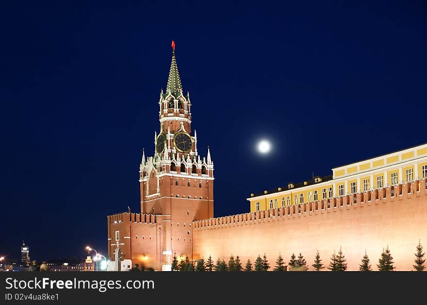 Red Square at night, Moscow, Russia