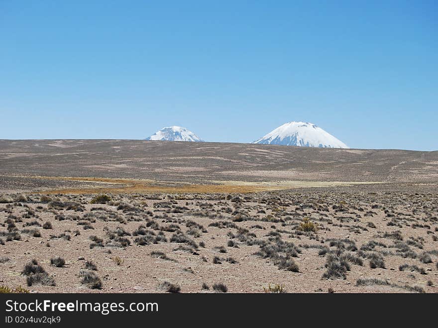 Payachatas volcanoes (Lauca National Parc, Chile)