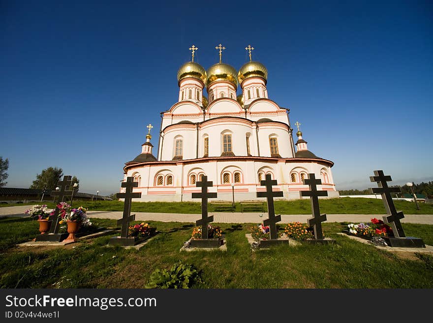 Orthodox cathedral in a Ilmen monastery, Russia. Orthodox cathedral in a Ilmen monastery, Russia