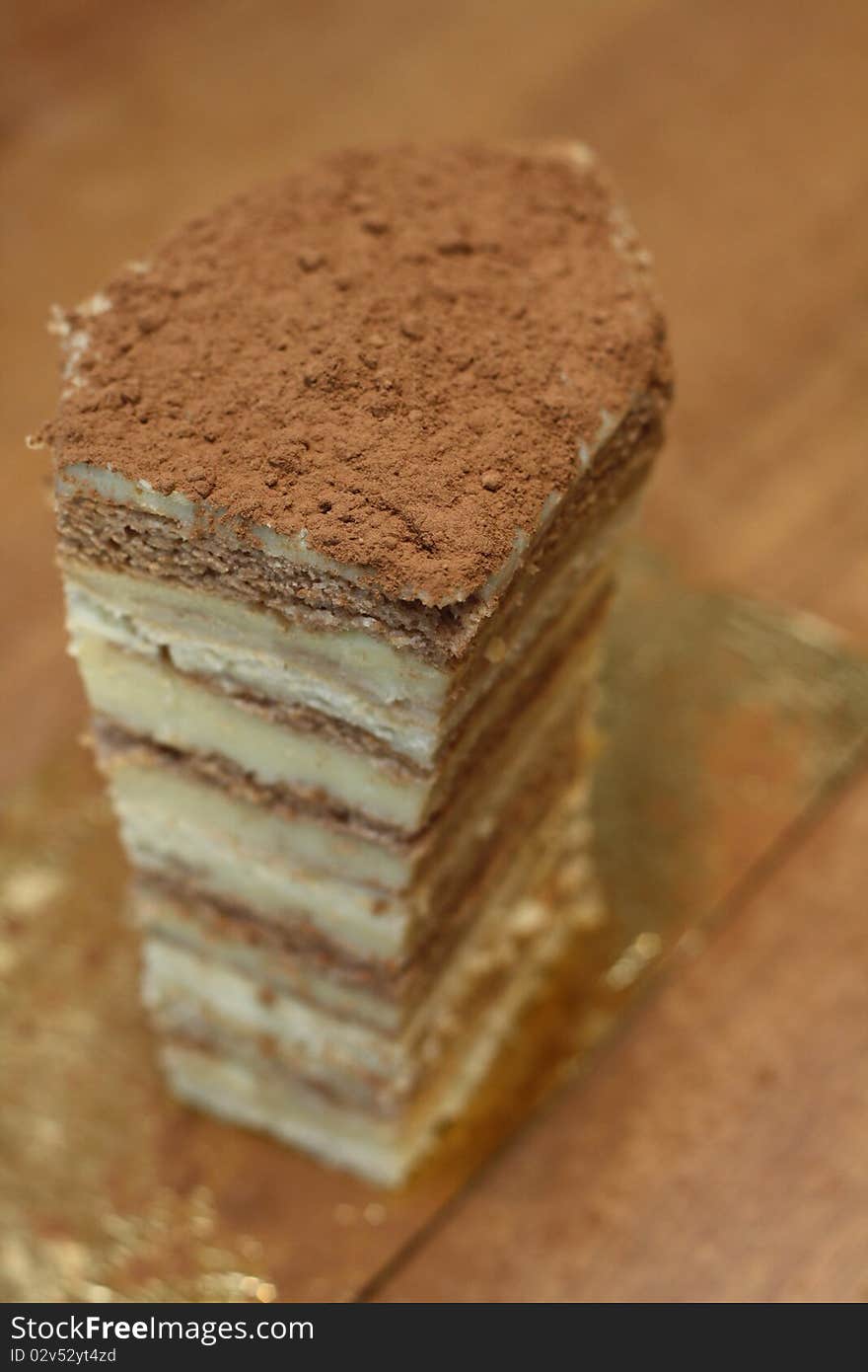 piece of delicious cake napoleon