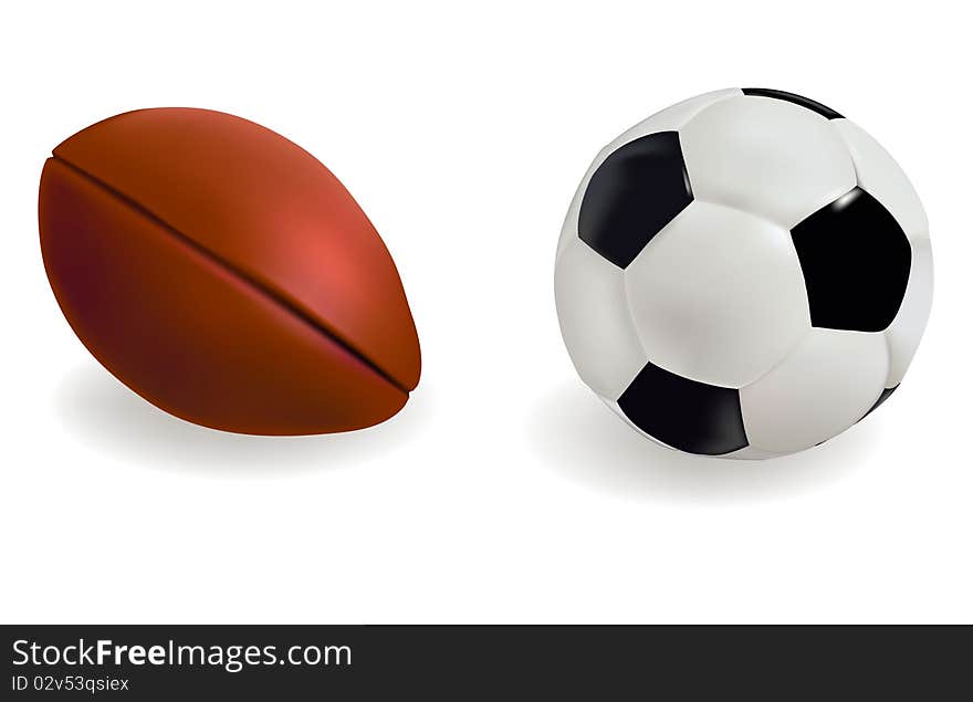 Set of sports balls.