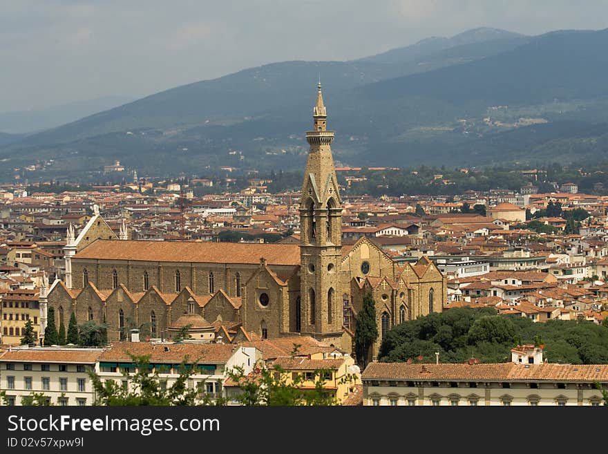 The Basilica di Santa Croce (Basilica of the Holy Cross) is the largest Franciscan church , the view of Florence. The Basilica di Santa Croce (Basilica of the Holy Cross) is the largest Franciscan church , the view of Florence