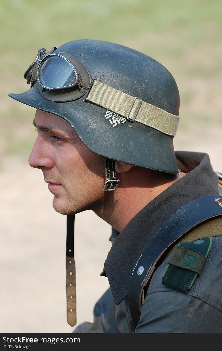 German soldier with flame-thrower