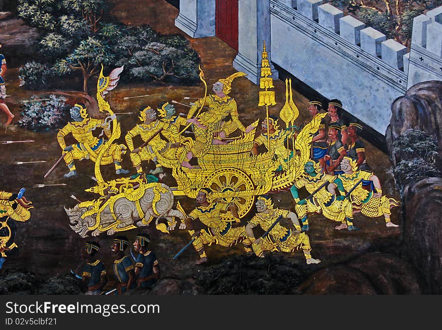 Public Art Painting at Wat Phra Kaew