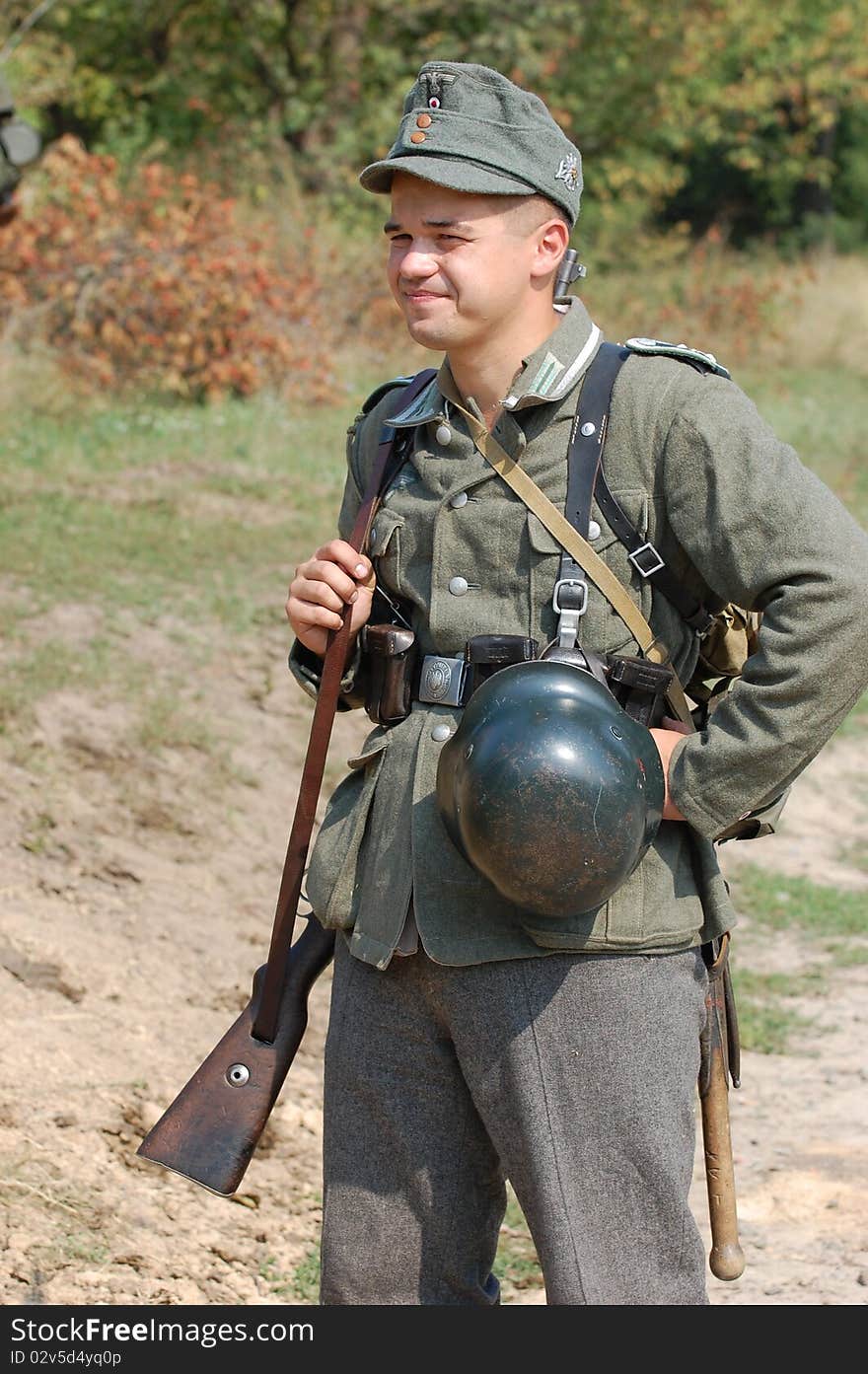 Historical military reenactment of World War 2. Historical military reenactment of World War 2