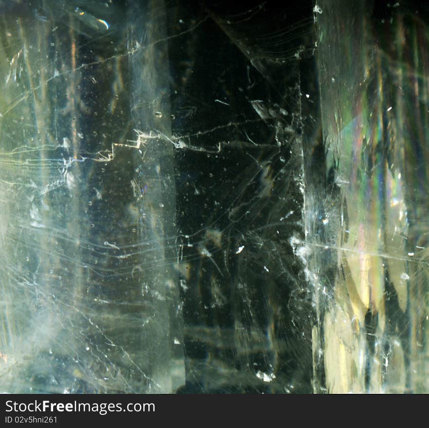 Texture of iceland spar, glassy texture