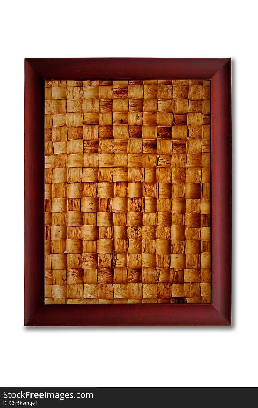 Texture Of Hyacinth Woven In Wooden Frame