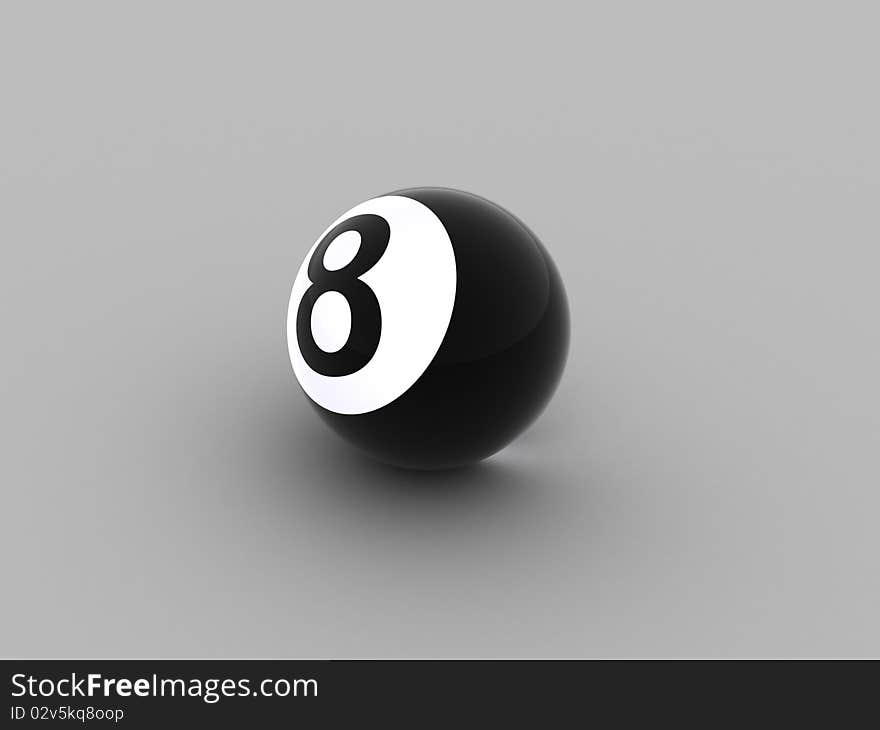 Illustration of a sphere for billiards with figure eight