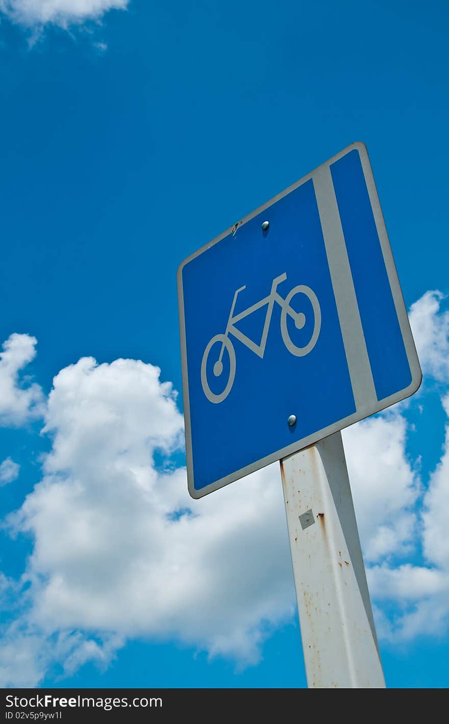 Traffic sign for bicycle lane