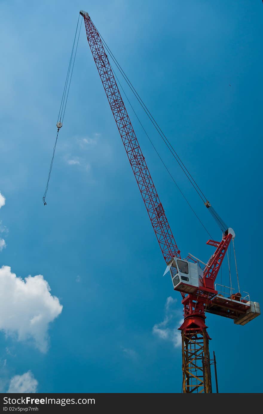 High crane for building tower