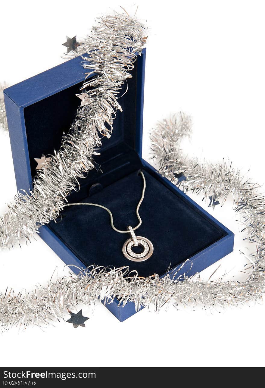 Necklace in blue box