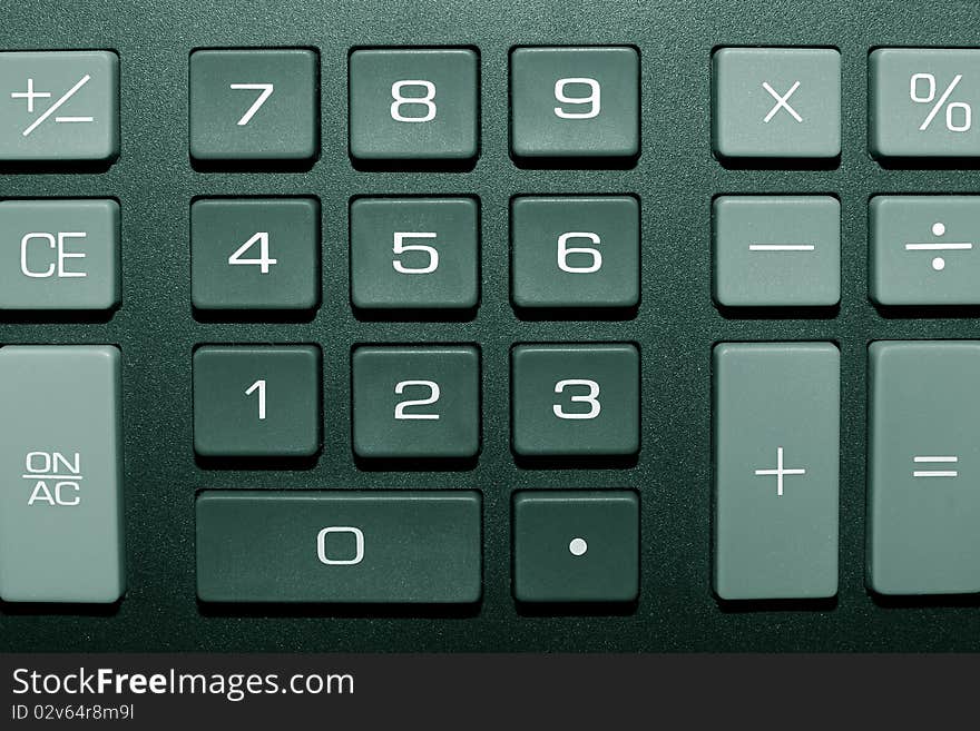 Keypad of a calculator close up. Keypad of a calculator close up