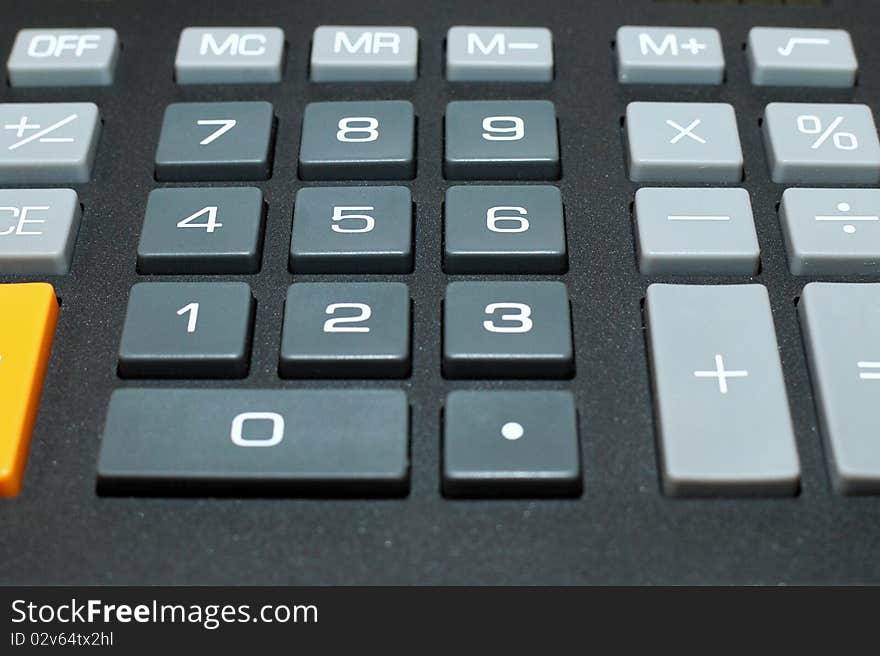 Keypad of a calculator close up. Keypad of a calculator close up