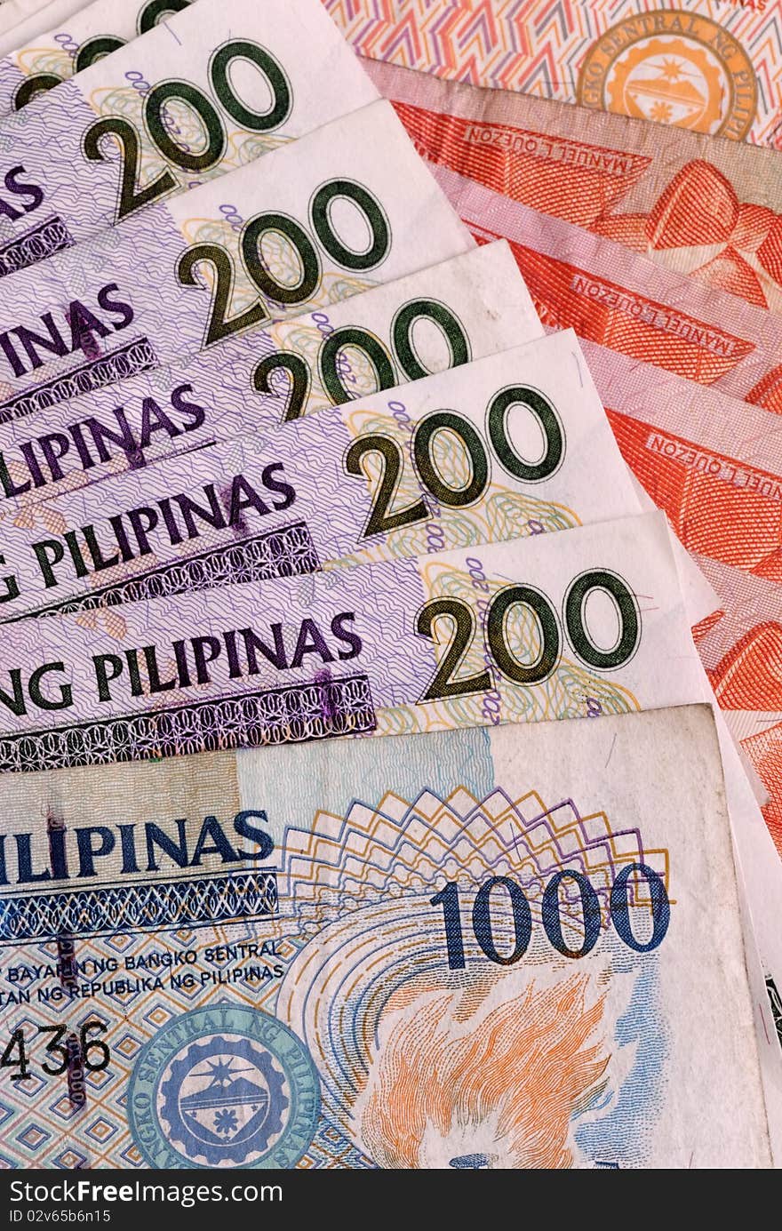 Philippine Currency of various values. Philippine Currency of various values