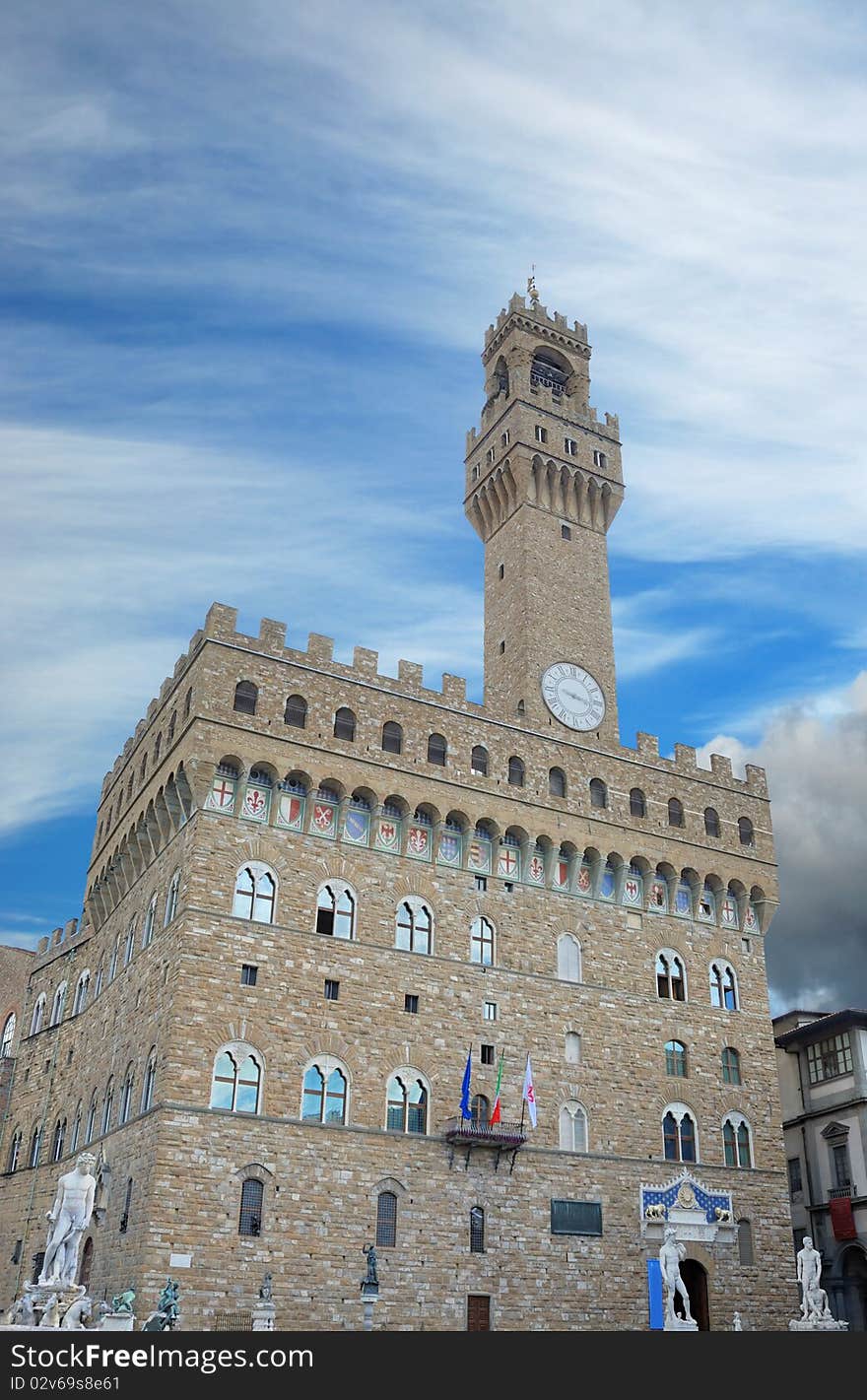 The Palazzo Vecchio, the town hall of Florence, Italy. The Palazzo Vecchio, the town hall of Florence, Italy.