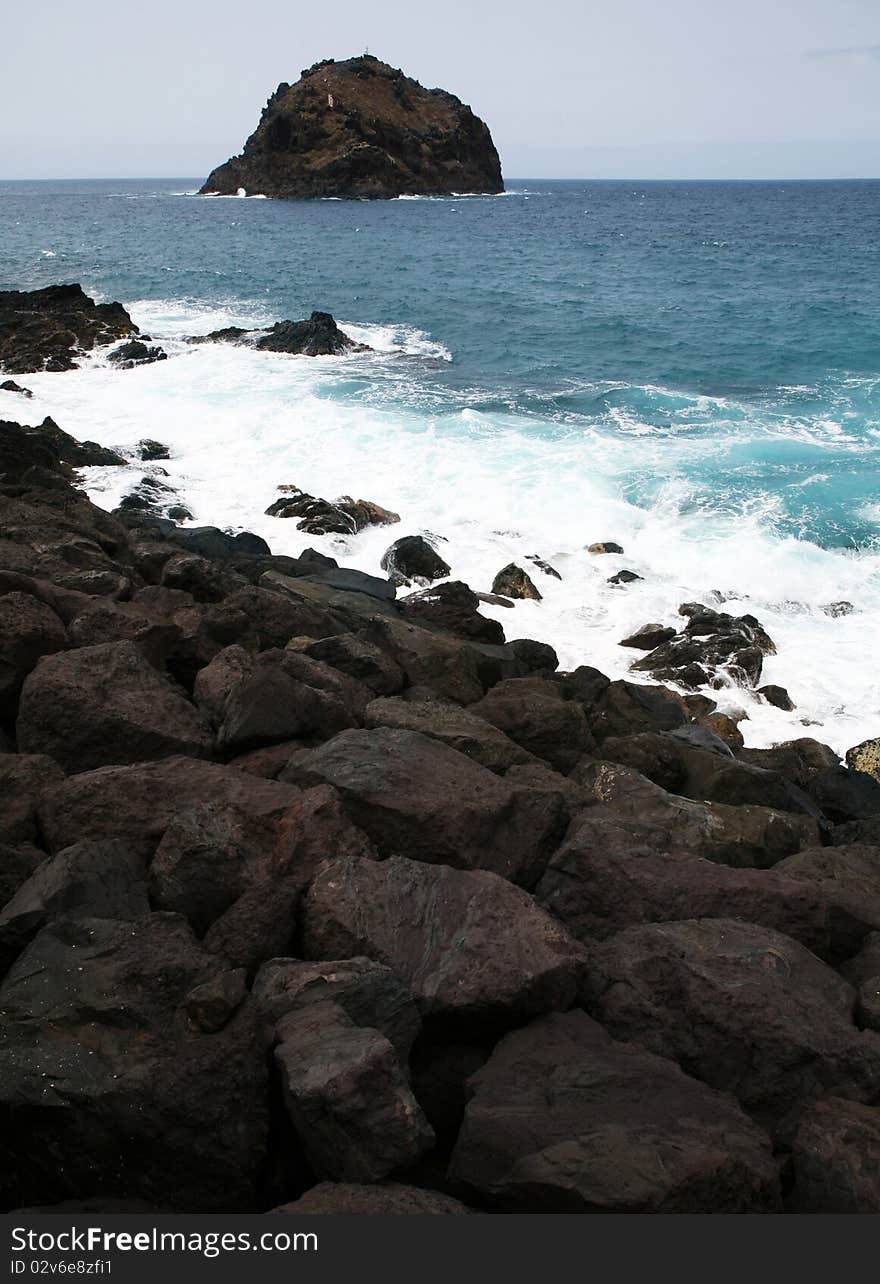 Coast of the volcanic island Tenerife. Coast of the volcanic island Tenerife