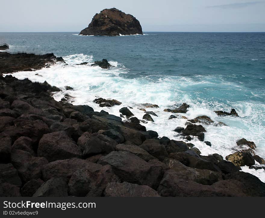 Coast of the volcanic island Tenerife. Coast of the volcanic island Tenerife