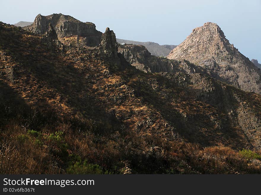 Volcanic hills on Canary Islands, Tenerife, Spain