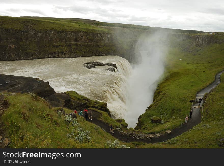 Gullfoss waterfall, Iceland.