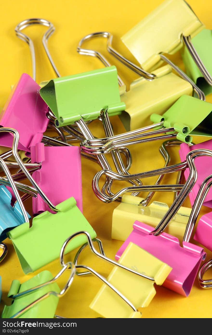 Paper clip is isolated on a white background