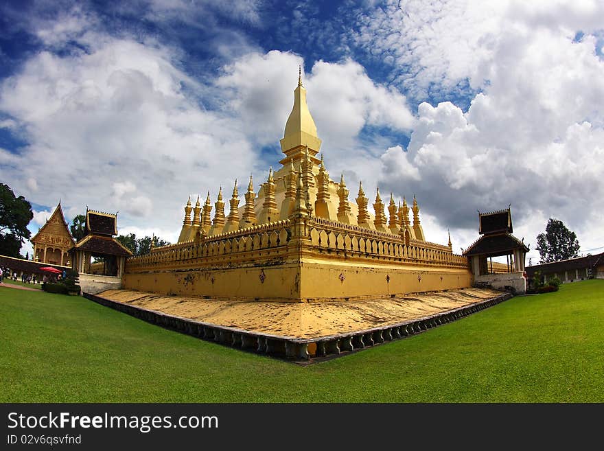 Golden Stupa in vientiane-lao