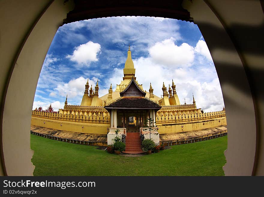 Golden Stupa in vientiane-lao