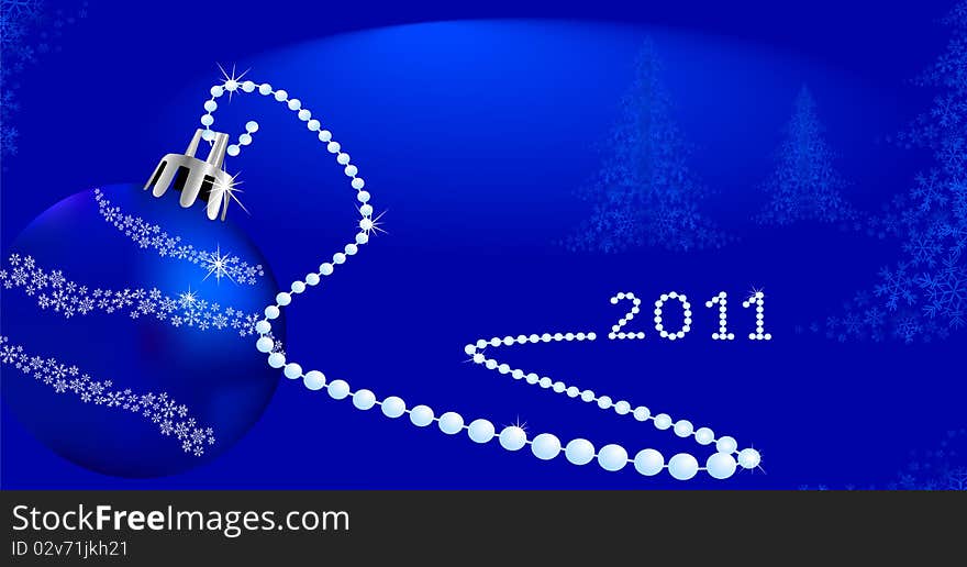 Christmas balls on a blue background. Christmas balls on a blue background