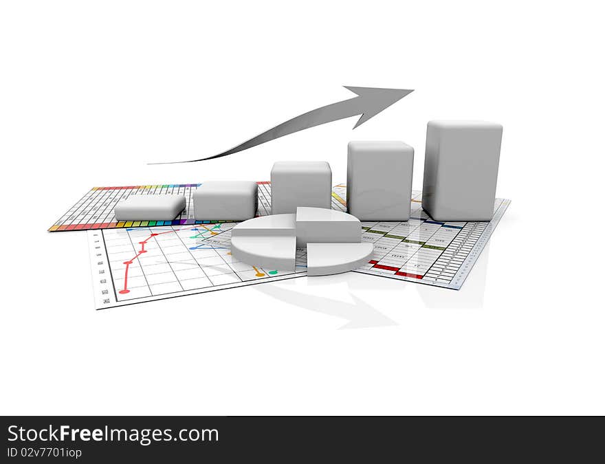 Business graph, diagram, chart graphic