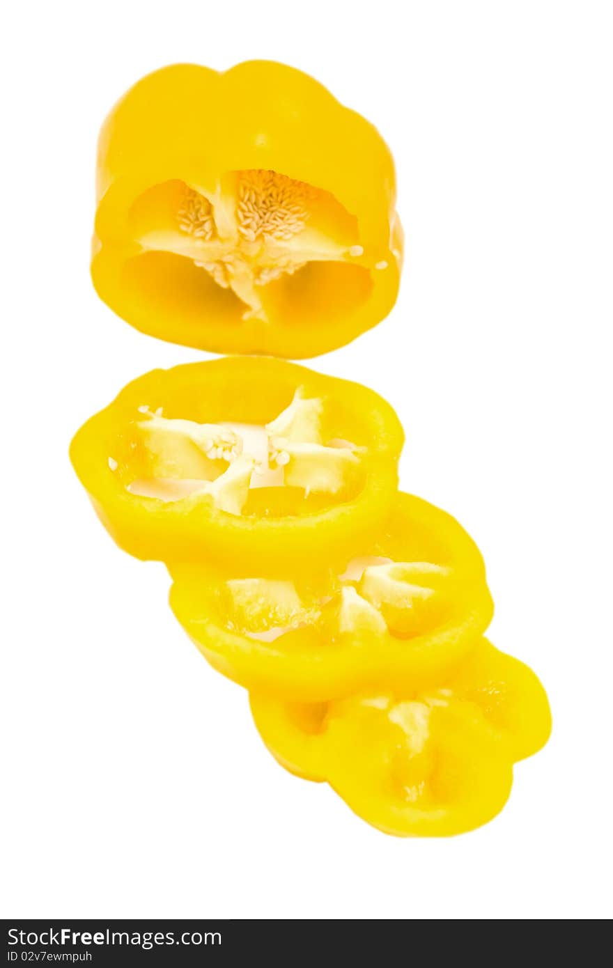 Fresh pepper on white background