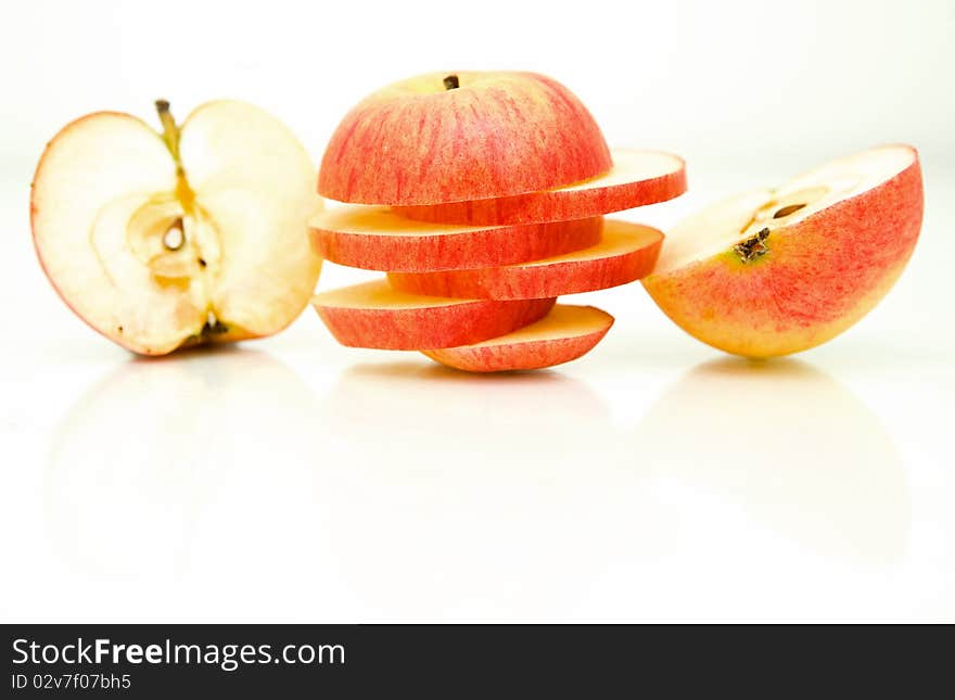 Fresh apple on white background