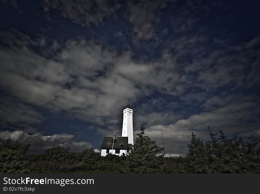 This lighthouse is situated in the most western part of Denmark where stormy weather is quite common. Blaavandshuk Lighthouse and is 127,95 feet tall.