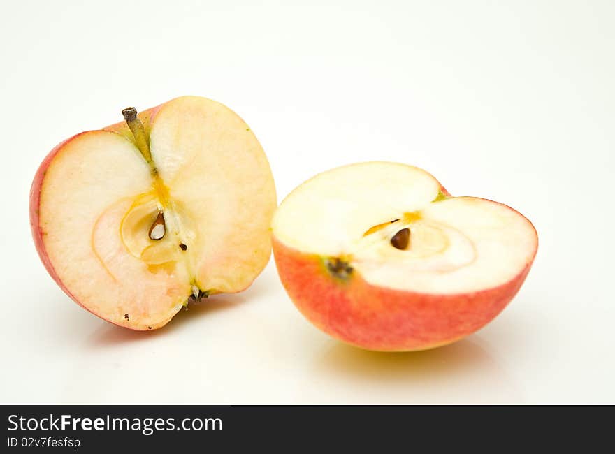 Fresh apple on white background