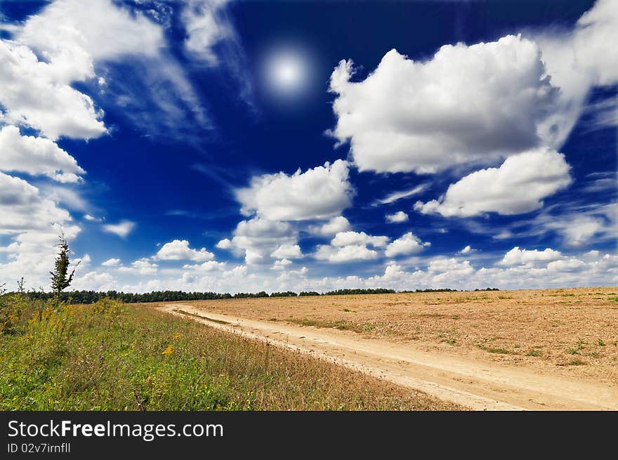 Amazing autumnal rural landscape. Nice view. Amazing autumnal rural landscape. Nice view.