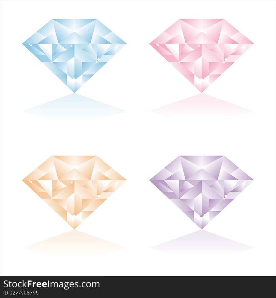 Set of 4 diamonds