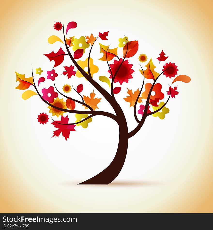 Autumn tree illustration