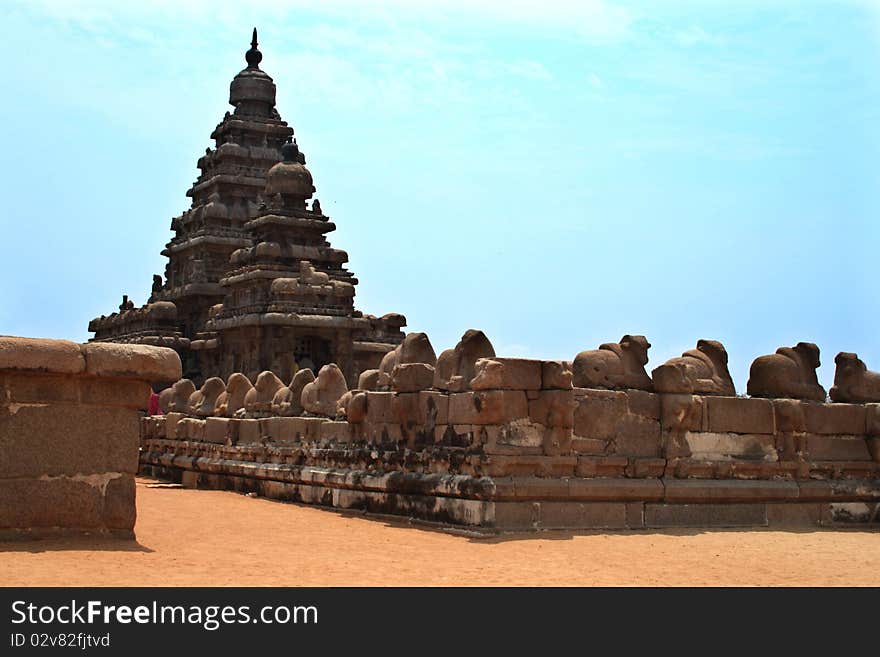 Mahabalipuram Seashore Temple, Tamilnadu, India.