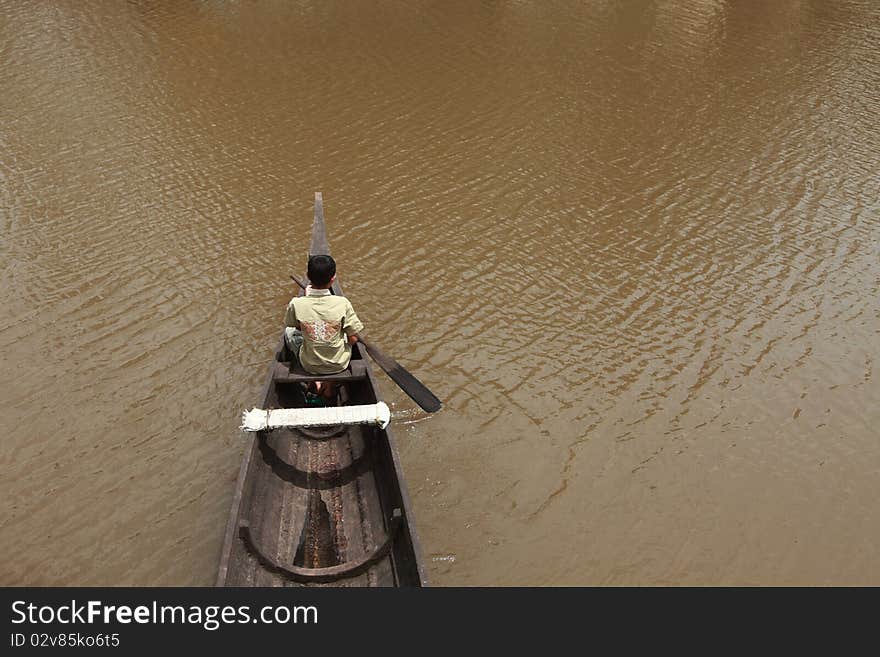 Boy in a boat