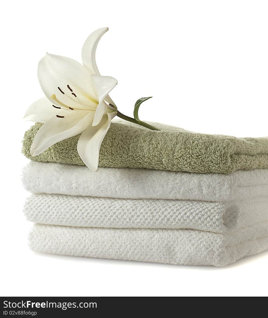 Towels with flower