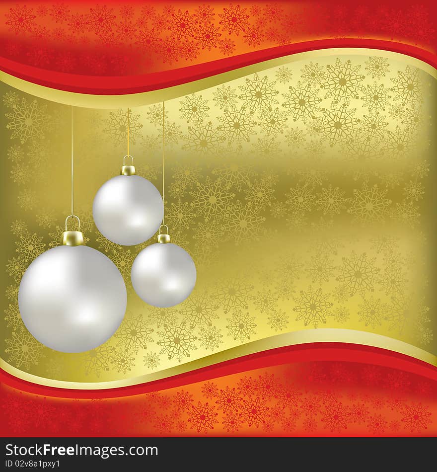 Christmas Greeting With Balls