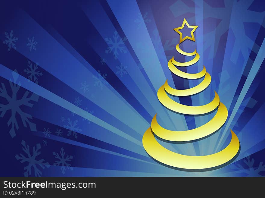 Graphic illustration of Christmas Tree