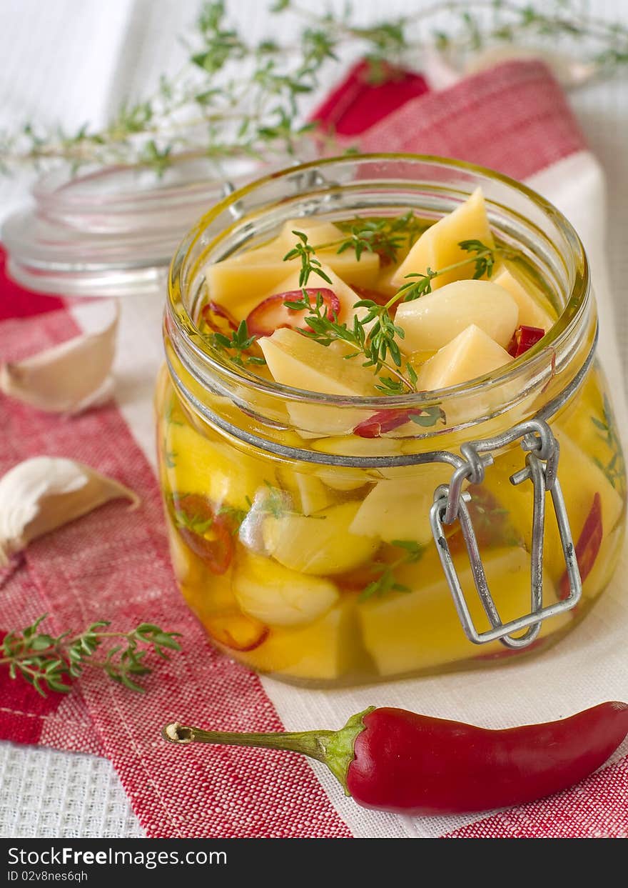 Marinated cheese