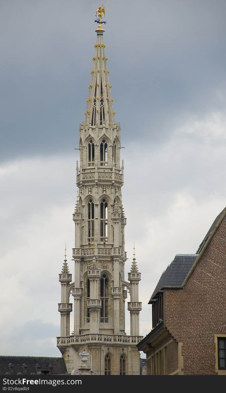 Tower at the Grande Place at Brussels