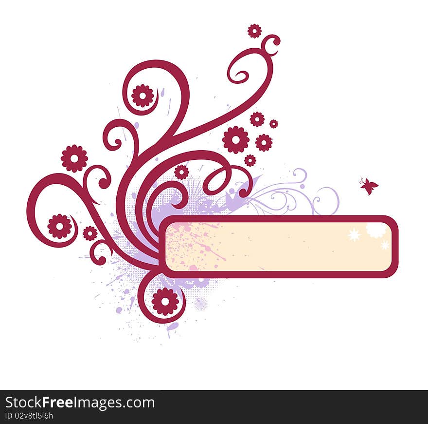 A text blank with decorative elements a. A text blank with decorative elements a