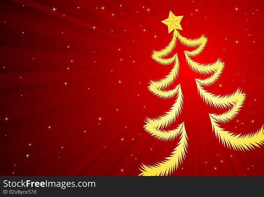 Graphic illustration of Christmas Tree