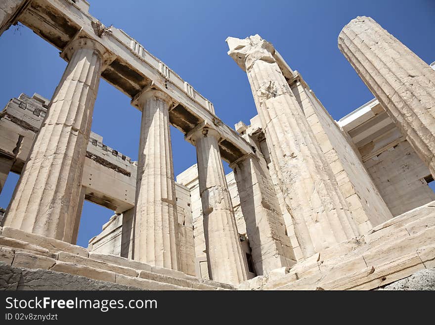 Propylaea of Parthenon in Acropolis of Athens. Propylaea of Parthenon in Acropolis of Athens